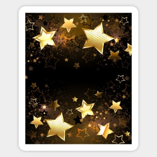 Background with golden stars Sticker